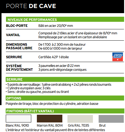 Porte de cave